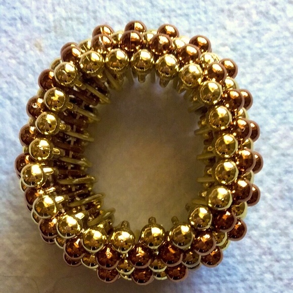 GOLD/COPPER BEADED BRACELET - Picture 5 of 9